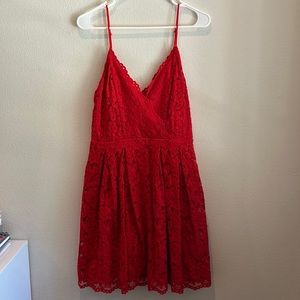 Red Lacey mini dress